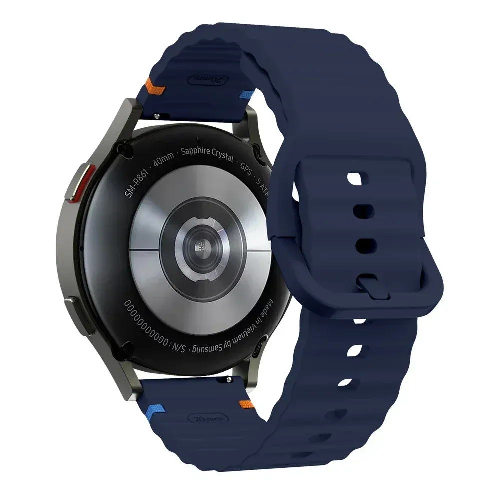 Bracelet silicone ondulé 20 et 22 mm Amazfit GTR GTS