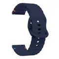 Bracelet silicone ondulé 20 et 22 mm Amazfit GTR GTS – Couleur du bracelet navy blue