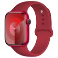 Bracelet silicone pour Apple Watch 38 à 49 mm – Couleur du bracelet 36 rose red
