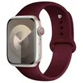 Bracelet silicone pour Apple Watch 38 à 49 mm – Couleur du bracelet 37 Wine Red