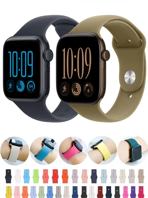 Bracelet silicone pour Apple Watch 38 à 49 mm
