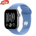 Bracelet silicone pour Apple Watch 38 à 49 mm – Couleur du bracelet Camellia Blue