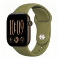 Bracelet silicone pour Apple Watch 38 à 49 mm – Couleur du bracelet Dark Olive
