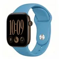 Bracelet silicone pour Apple Watch 38 à 49 mm – Couleur du bracelet Denim Blue