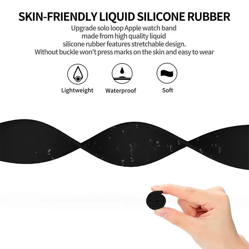 Bracelet silicone pour Apple Watch 38 à 49 mm