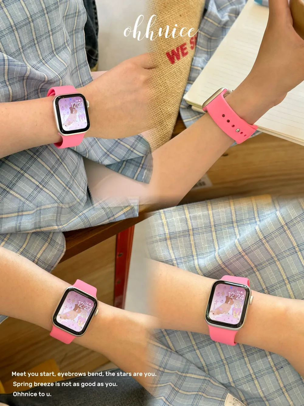 Bracelet silicone pour Apple Watch 38 à 49 mm