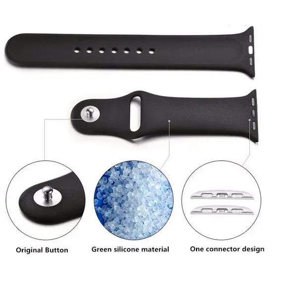 Bracelet silicone pour Apple Watch 38 à 49 mm