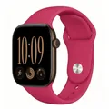 Bracelet silicone pour Apple Watch 38 à 49 mm – Couleur du bracelet Pomegranate