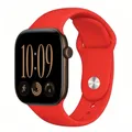 Bracelet silicone pour Apple Watch 38 à 49 mm – Couleur du bracelet Red
