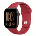 Bracelet silicone pour Apple Watch 38 à 49 mm – Couleur du bracelet Rose Red