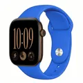 Bracelet silicone pour Apple Watch 38 à 49 mm – Couleur du bracelet Royal Blue