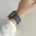 Bracelet silicone pour Apple Watch 38 à 49 mm série 11 SE – Couleur du bracelet 15 gris