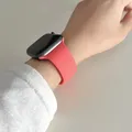 Bracelet silicone pour Apple Watch 38 à 49 mm série 11 SE – Couleur du bracelet 32 Rouge corail