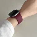 Bracelet silicone pour Apple Watch 38 à 49 mm série 11 SE – Couleur du bracelet 37 Vin rouge