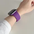 Bracelet silicone pour Apple Watch 38 à 49 mm série 11 SE – Couleur du bracelet 45 Violet foncé