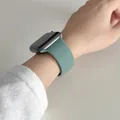 Bracelet silicone pour Apple Watch 38 à 49 mm série 11 SE – Couleur du bracelet 48 Vert pin