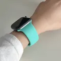 Bracelet silicone pour Apple Watch 38 à 49 mm série 11 SE – Couleur du bracelet 50 Menthes de Menthe Verte