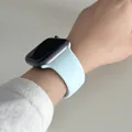 Bracelet silicone pour Apple Watch 38 à 49 mm série 11 SE – Couleur du bracelet 60 beryle