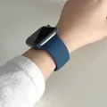 Bracelet silicone pour Apple Watch 38 à 49 mm série 11 SE – Couleur du bracelet 72 bleu profond