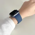 Bracelet silicone pour Apple Watch 38 à 49 mm série 11 SE – Couleur du bracelet 8 bleu nuit