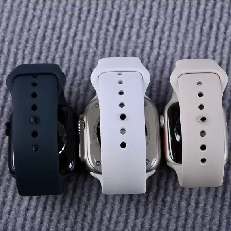 Bracelet silicone pour Apple Watch 38 à 49 mm série 11 SE