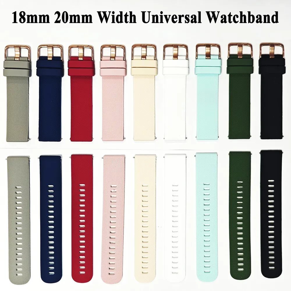 Bracelet silicone pour montre 18 à 20 mm