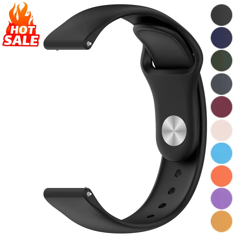 Bracelet silicone pour montre 20 à 22 mm