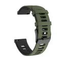 Bracelet silicone pour montre 20 à 22 mm – Couleur du bracelet Army green black