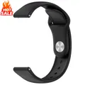 Bracelet silicone pour montre 20 à 22 mm – Couleur du bracelet Black