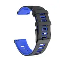 Bracelet silicone pour montre 20 à 22 mm – Couleur du bracelet Black blue