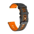Bracelet silicone pour montre 20 à 22 mm – Couleur du bracelet Black Orange
