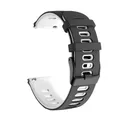 Bracelet silicone pour montre 20 à 22 mm – Couleur du bracelet Black White