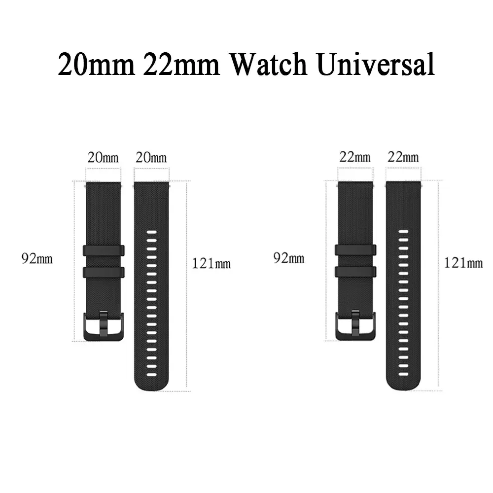 Bracelet silicone pour montre 20 à 22 mm