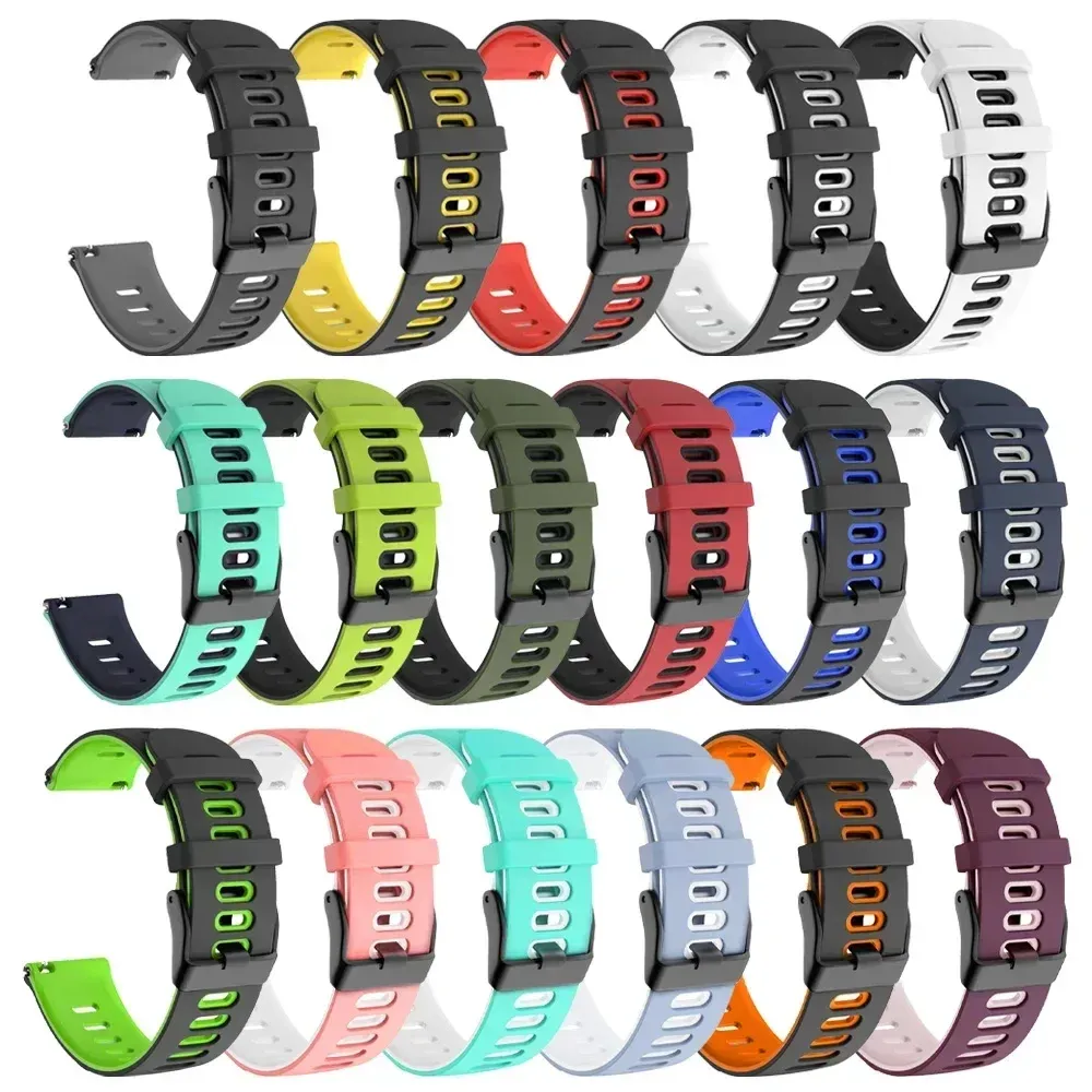 Bracelet silicone pour montre 20 à 22 mm