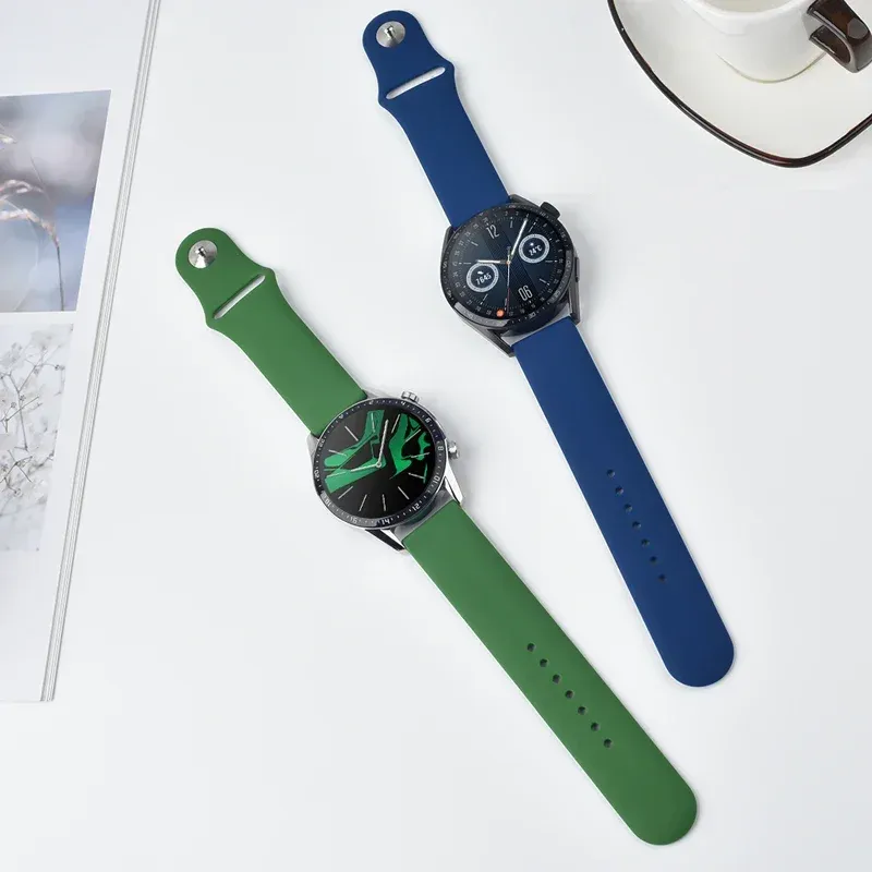 Bracelet silicone pour montre 20 à 22 mm