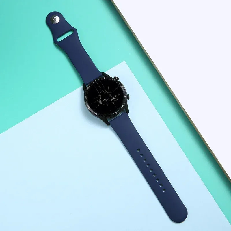 Bracelet silicone pour montre 20 à 22 mm