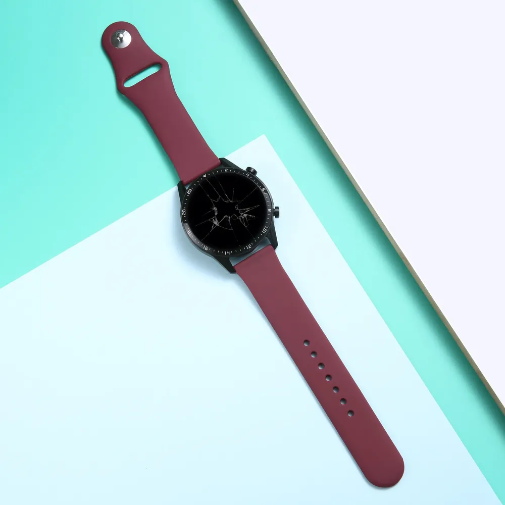 Bracelet silicone pour montre 20 à 22 mm
