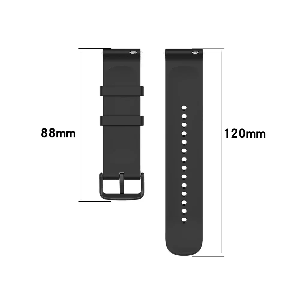Bracelet silicone pour montre 20 à 22 mm