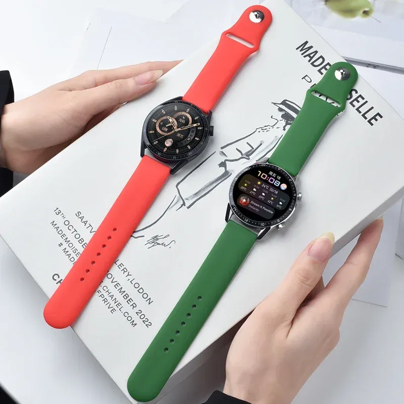 Bracelet silicone pour montre 20 à 22 mm