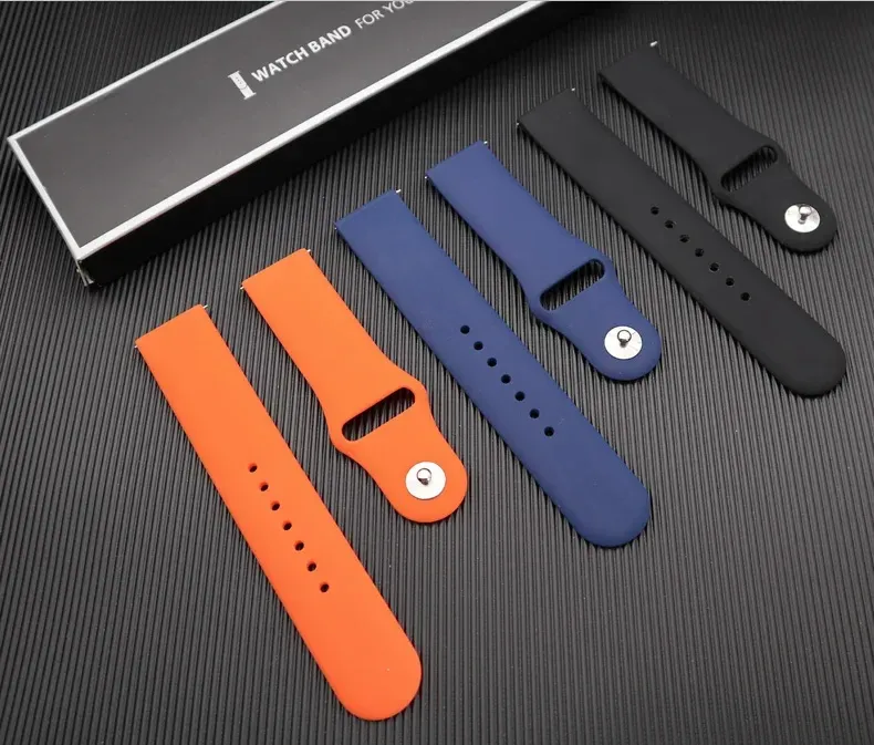 Bracelet silicone pour montre 20 à 22 mm