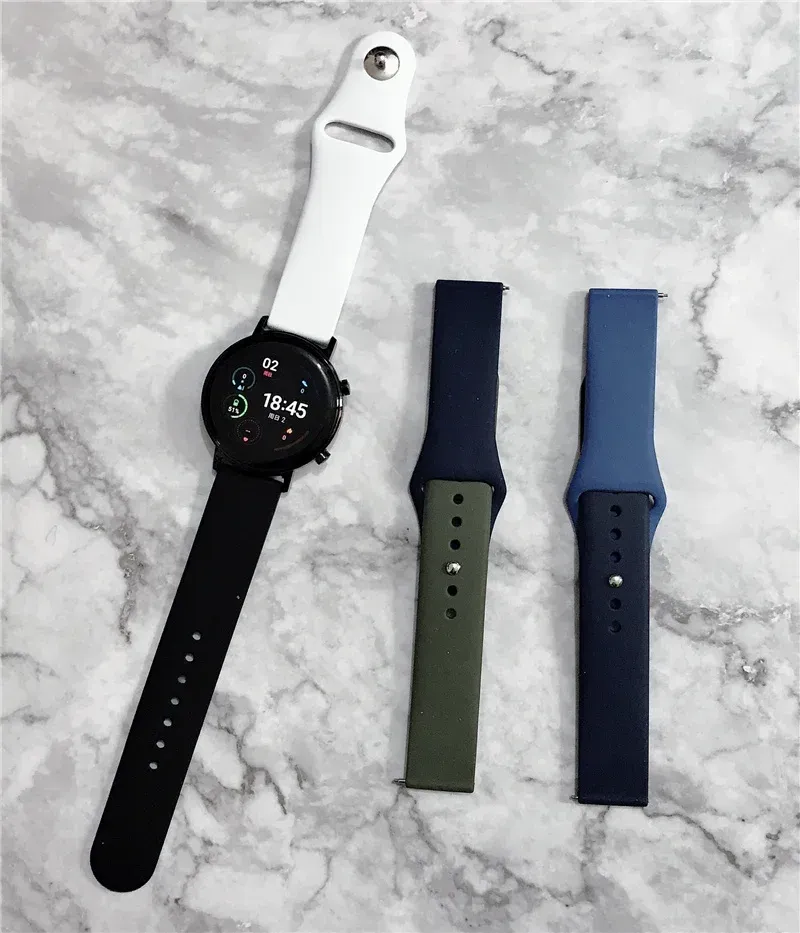 Bracelet silicone pour montre 20 à 22 mm