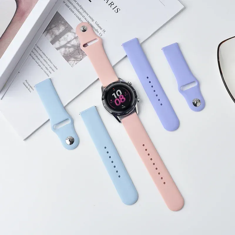Bracelet silicone pour montre 20 à 22 mm