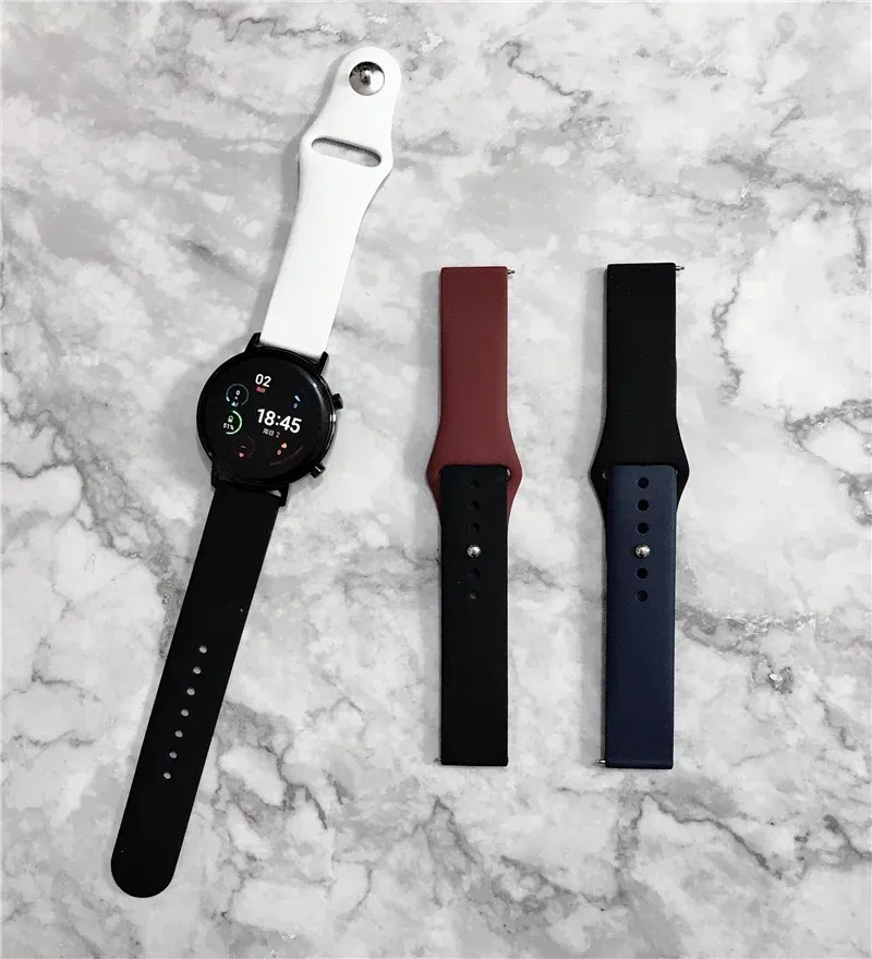 Bracelet silicone pour montre 20 à 22 mm