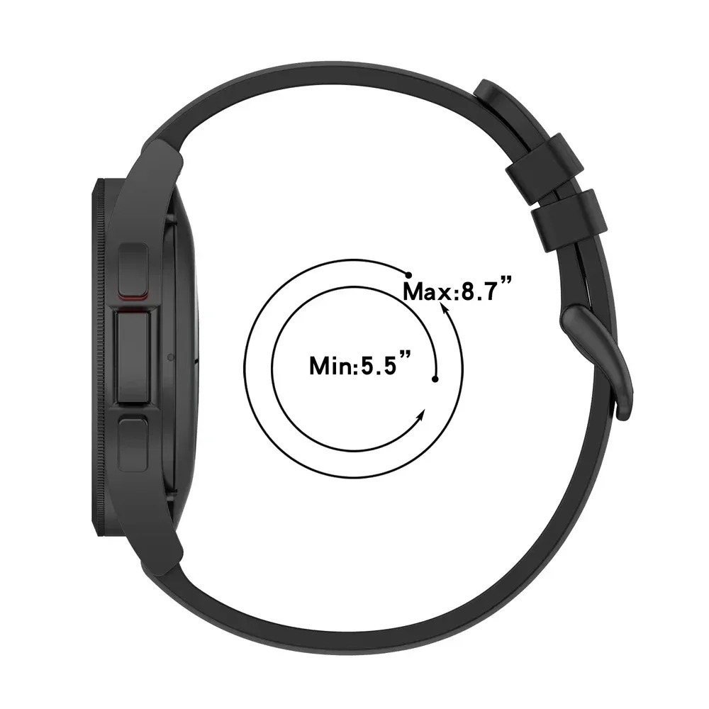 Bracelet silicone pour montre 20 à 22 mm