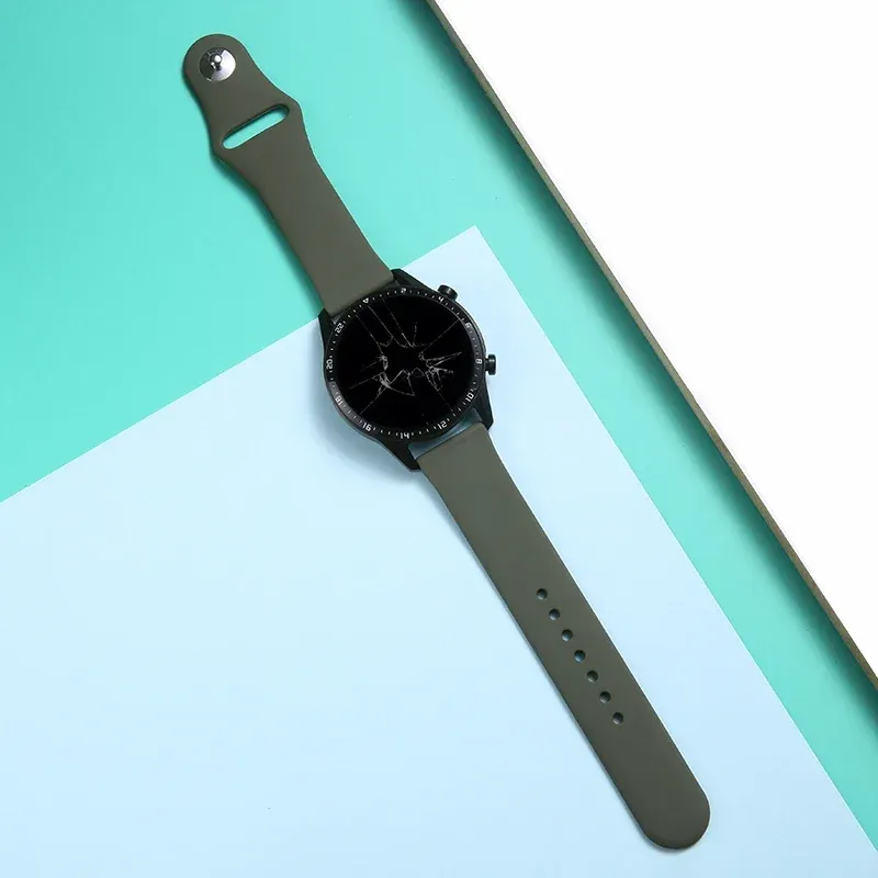 Bracelet silicone pour montre 20 à 22 mm
