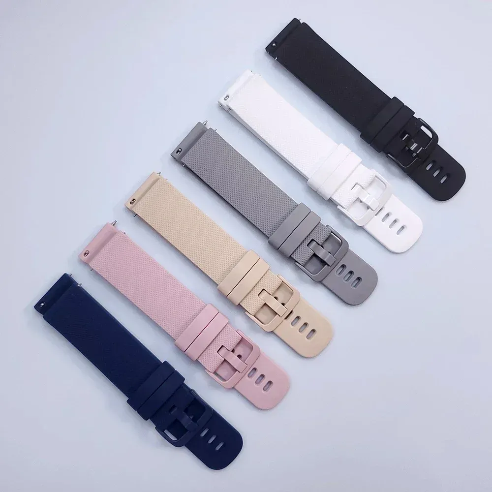 Bracelet silicone pour montre 20 à 22 mm