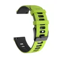 Bracelet silicone pour montre 20 à 22 mm – Couleur du bracelet Green Black