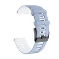 Bracelet silicone pour montre 20 à 22 mm – Couleur du bracelet Light blue White