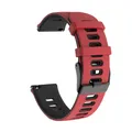 Bracelet silicone pour montre 20 à 22 mm – Couleur du bracelet Red Black