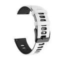 Bracelet silicone pour montre 20 à 22 mm – Couleur du bracelet White Black